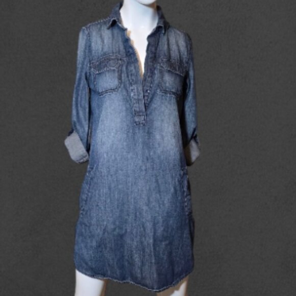 Blue Denim Jean JOE FRESH Minidress sz XS - Picture 1 of 8